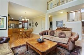 sofas,  coffee table, rug 