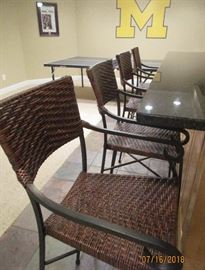 4 bar stools 26"high,