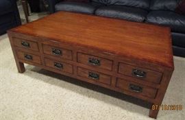 coffee table with drawers 52" x 32"