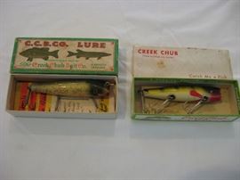 Vintage lures in box