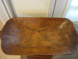 Hand carved dough bowl