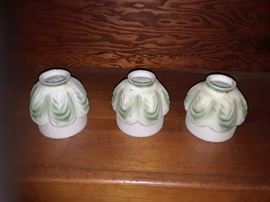 Antique glass light fixture globes