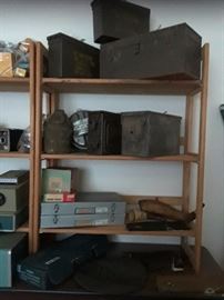WWII Ammo boxes, Tool box, Canteen and more.