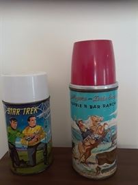 Star Trec and Roy Rogers and Dale Evans double R bar ranch thermos. 