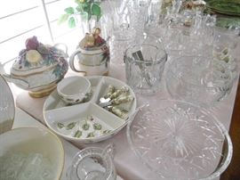 Quality pieces by Fitz & Floyd, Gorham and Waterford