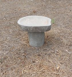 Granite bird bath