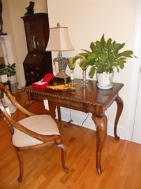Outstanding Hooker desk with drawer and matching chair--Black Lion purchase