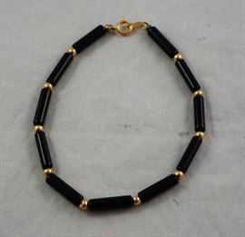 14k and onyx bracelet