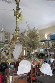 antique french bronze chandelier 