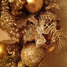 ALL GOLD WREATH: Neiman Marcus. Excellent condition.