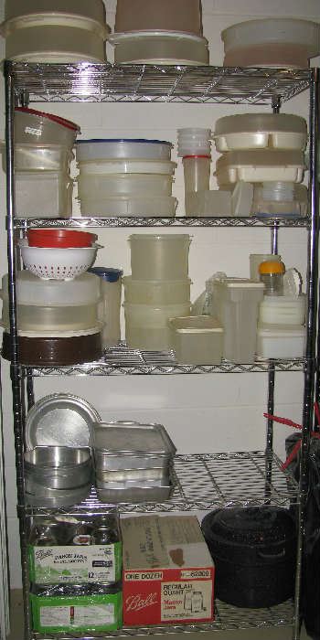 Tupperware and canning supplies