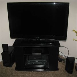 Flat screen TV and Sony Sound System