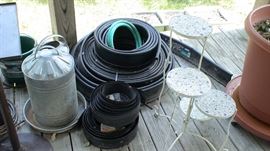 Garden edging, chicken feeder, plant stand