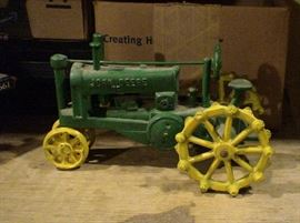 Antique John Deere toy tractor
