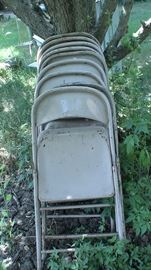 Metal folding chairs