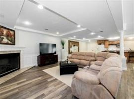 Sectional sofa Flat screen TV and coffee table