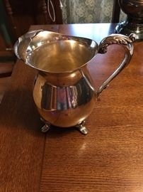 Towle Silver Plate Water Pitcher Approx. 8” tall.