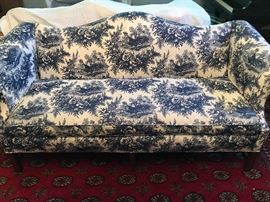 High End Designer Camel Back Sofa, Toile Print - B/O Please!! 