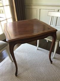 14. Vintage Leather Top Game Table (30'' x 30'' x 28'')