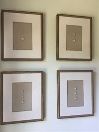 16. 8 Framed Antique Italian Intaglios Art (18'' x 22'')