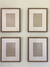 16. 8 Framed Antique Italian Intaglios Art (18'' x 22'')