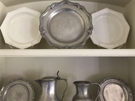 58. Vintage Pewter Belgian Platter