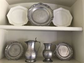 58. Vintage Pewter Belgian Platter