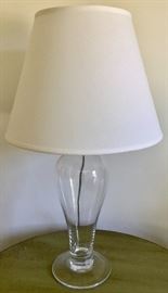 33. Simon Pearce Brandon Glass Table Lamp (28'')