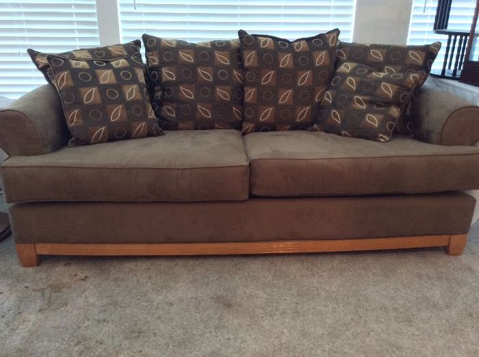 Upholstered Couch and Love Seat. 