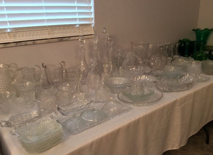 Depression Glass and Crystal. 