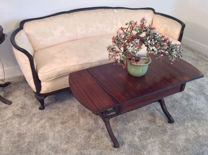 Period Sofa and Drop Leaf Side Table.