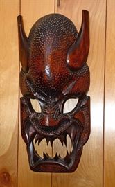 Very large ceremonial wood-carved mask