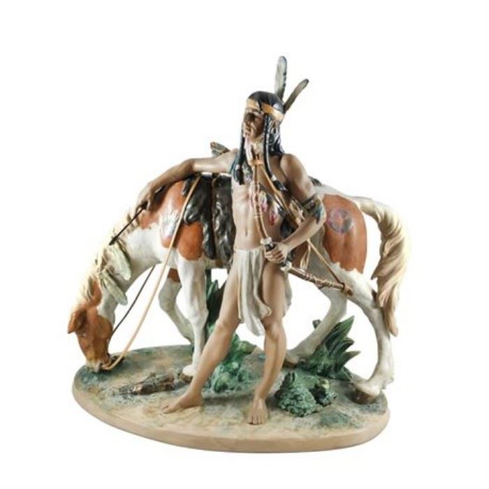 Lladro "Indian Brave", from the American West Collection, No 3562