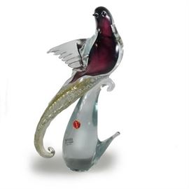 Vintage Formia Murano Art Glass Bird