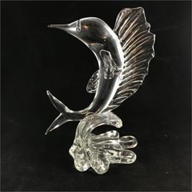 Crystal Signed Murano Marlin - Large
