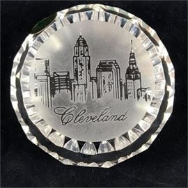 Waterford "Cleveland" Crystal Paperweight