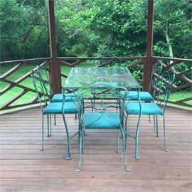 Vintage Wrought Patio Table and Chairs