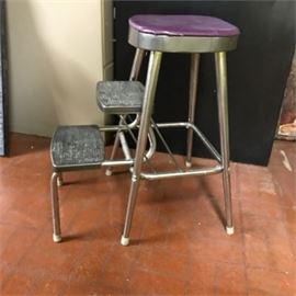 Vintage Ames Maid Chrome Step Stool