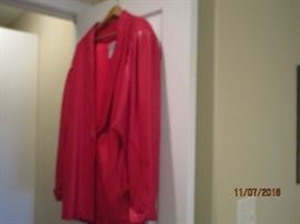 Another red leather coat