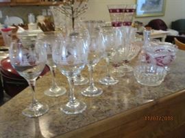 crystal goblets