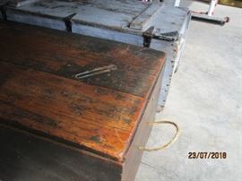 Two vintage wood boxes or crates