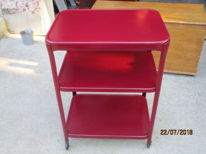 red utility table