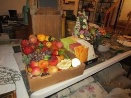 Wax fruit and beaded fruit