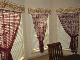 Window treatments are also for sell.