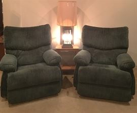 Excellent Blue La-Z-Boy Rocker Recliners