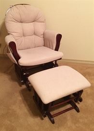 Platform Rocker with Ottoman 