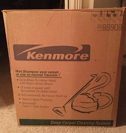 New In Box Kenmore Shampooer and/or Vacuum.