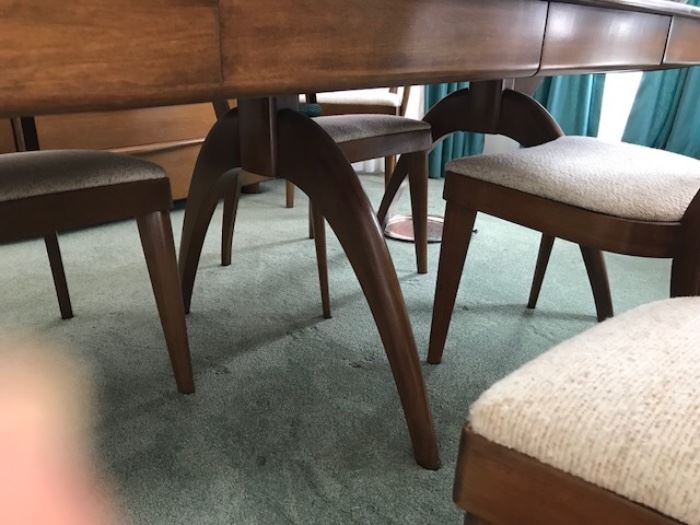 Butterfly drop leaf table with the eight chairs