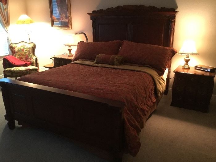 Queen size bed and mattress