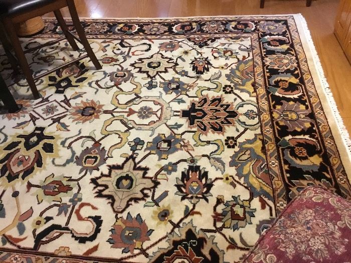 100% wool rug semi antique 8’10” x 11’8” 